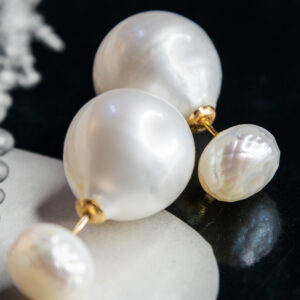 Tribal White Earrings
