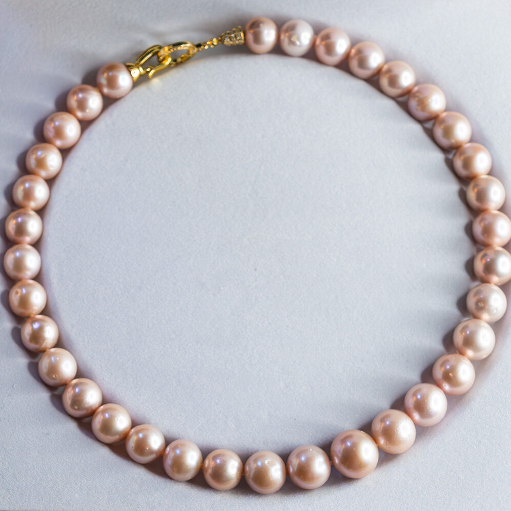 Peach Pink Edison Choker