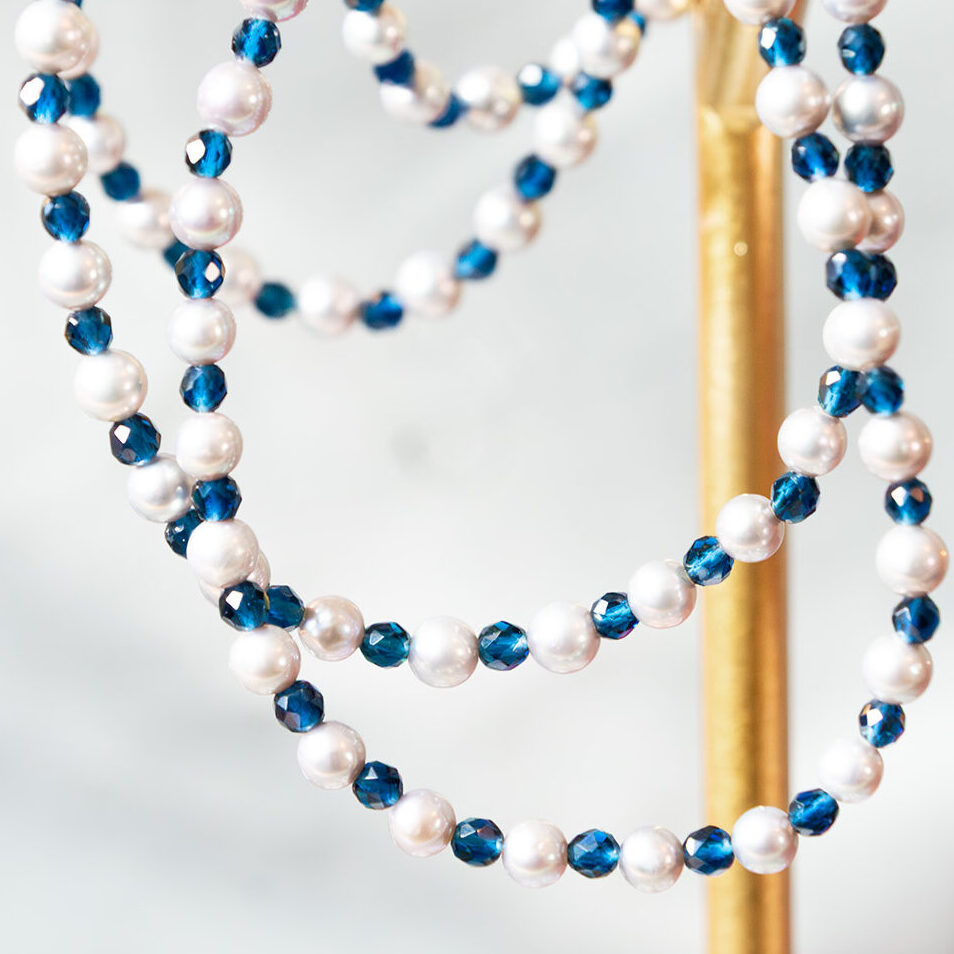 White Akoya with stones